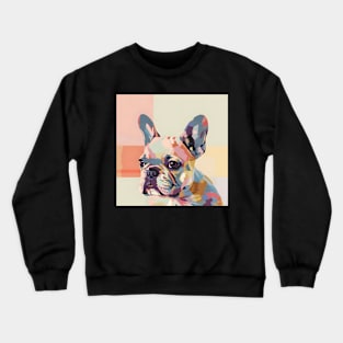 Retro French Bulldog: Pastel Pup Revival Crewneck Sweatshirt